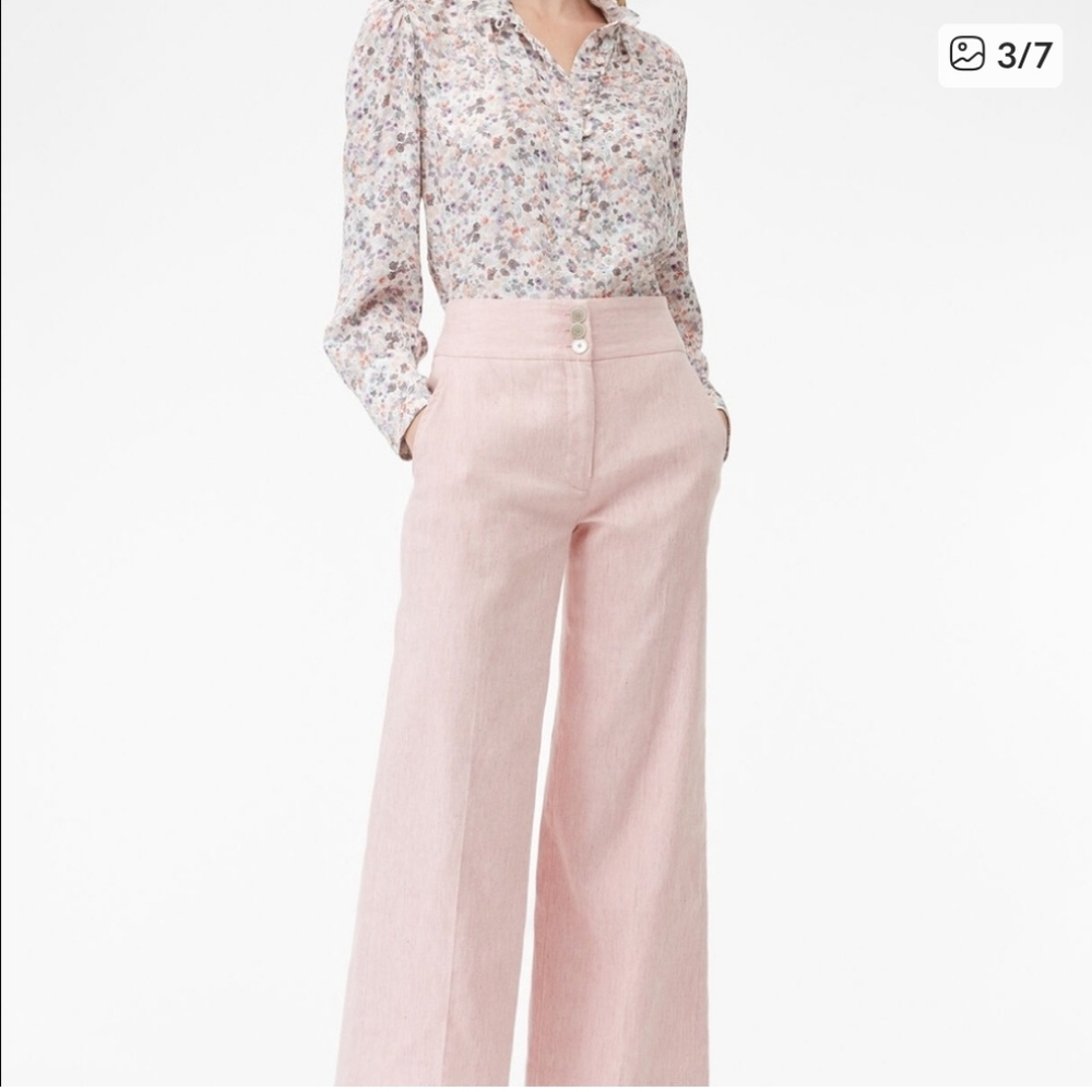 REBECCA TAYLOR SLUB SUIT PANT - Picture 3 of 8